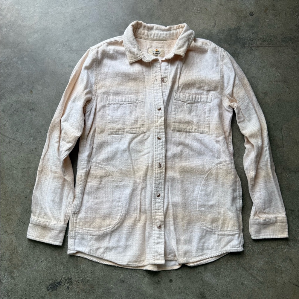 Marine Layer Light Pink Button-Down Shirt
